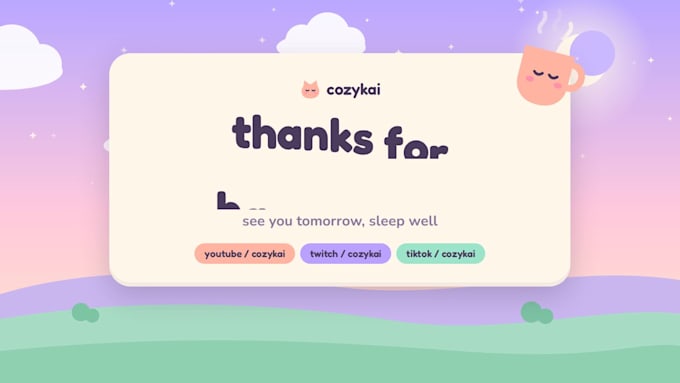 design a custom animated stream pack for twitch, youtube and kick
