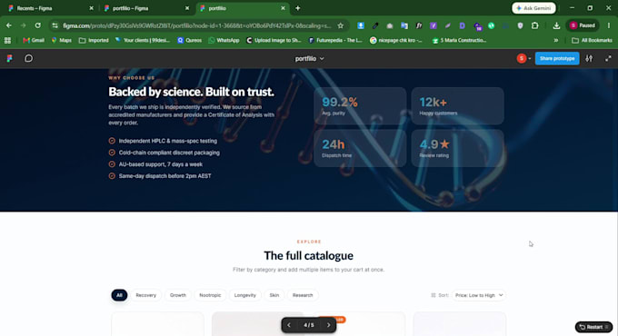 design modern website UI UX in figma