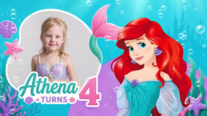 create a personalized mermaid birthday greeting