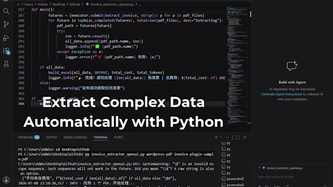 do python pdf data extraction to excel or csv with data cleaning