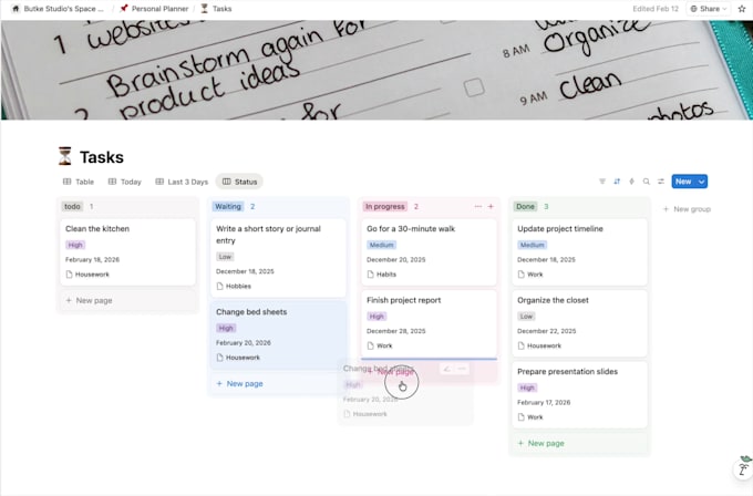 create a custom notion planner for productivity and life