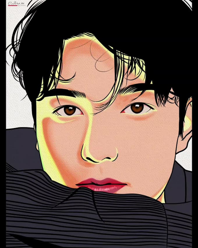 draw your custom vector pop art portrait