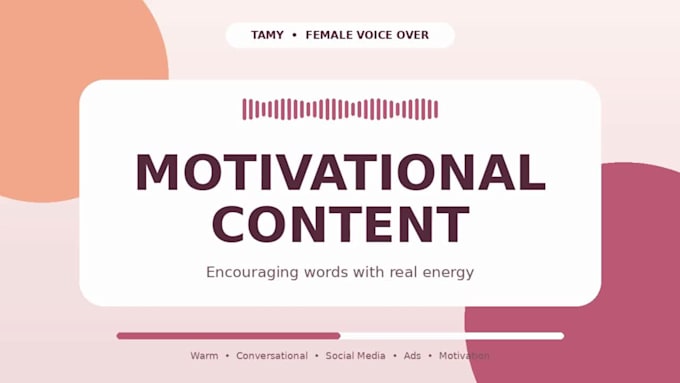 record a female voice over