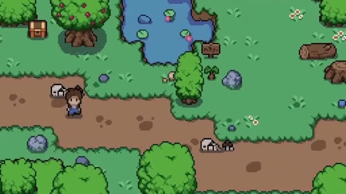 do pixel scenery and background, pixel tileset, tilemap, objects, 8 bit, gameart