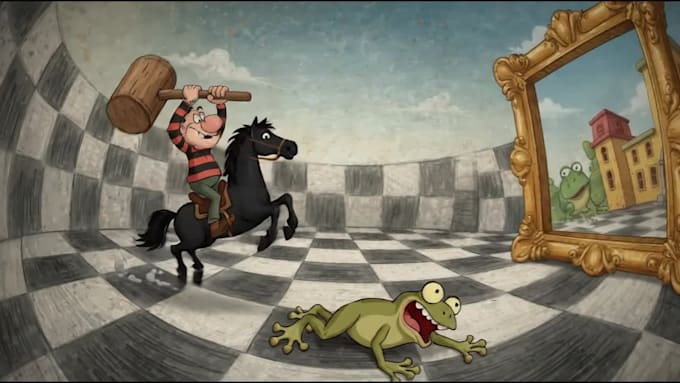 create 2d animation storyboards with clear character actions