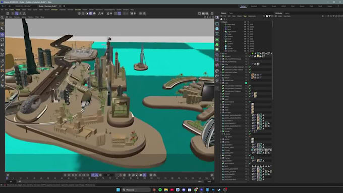 build open world 3d game map environment level design with terrain landscape