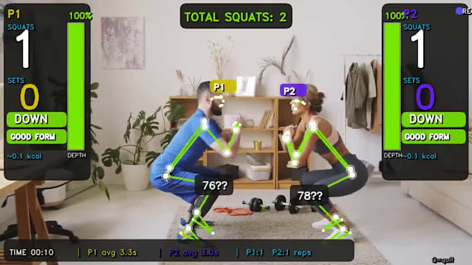 build ai fitness trainer with pose estimation and rep counting