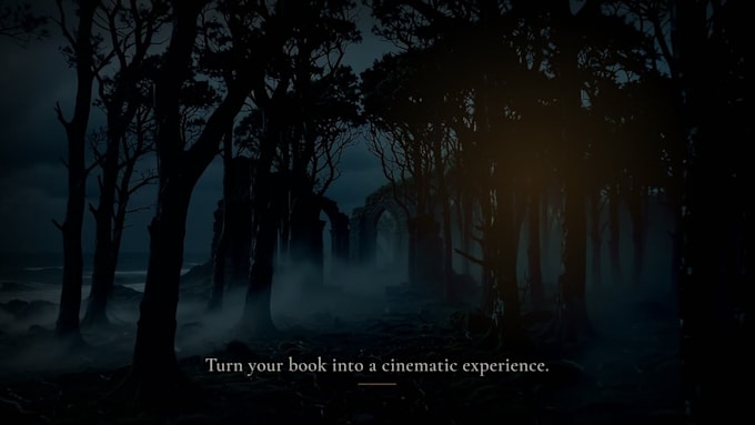 create a cinematic book trailer video