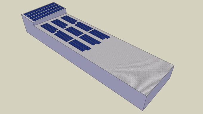 design pv rooftop 3d drawing