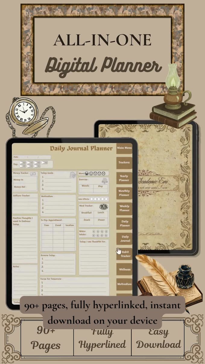 design custom hyperlinked digital planners