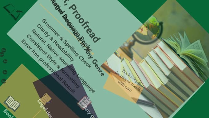 edit, proofread for native language books, legal document in any genre at flate