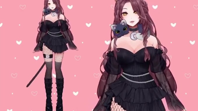 design vtuber lived2d rig vtuber model streaming avatar vr chart avatar live 2d