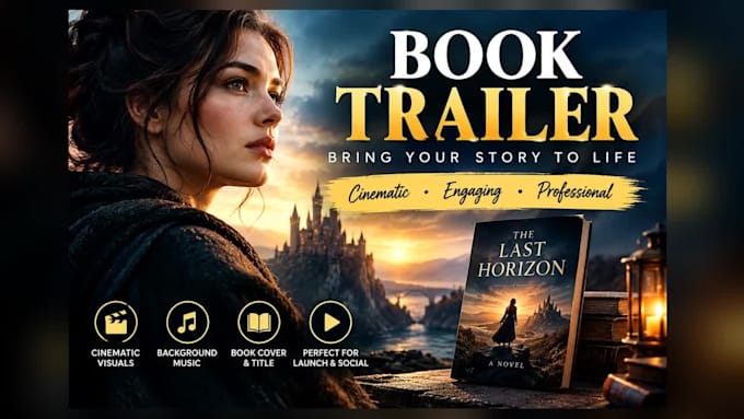 create a cinematic book trailer video for your book