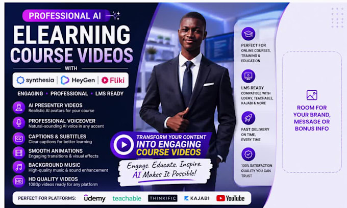 create professional ai elearning course videos with synthesia