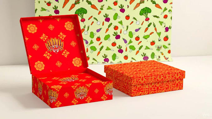design custom seamless patterns for fabric packaging and branding