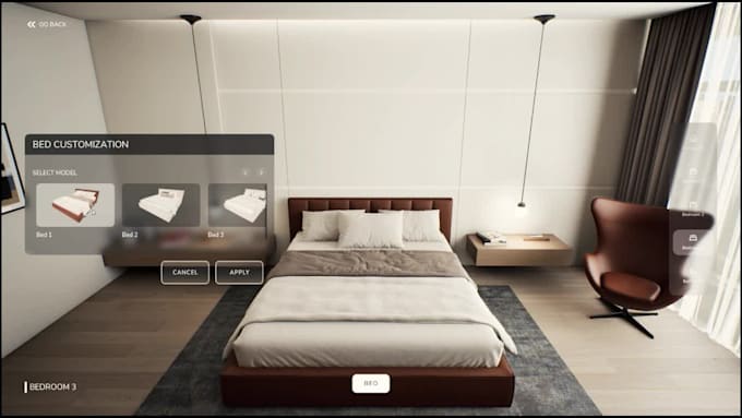 realistic 3d property walkthrough with configurator