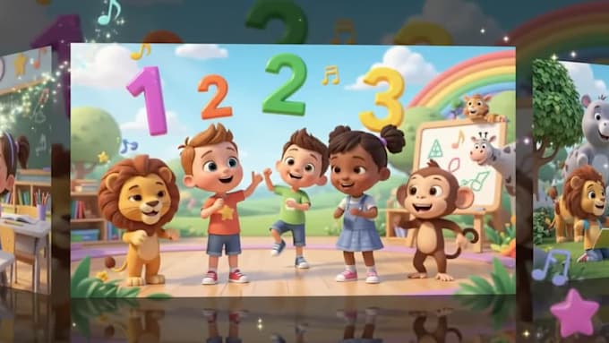 create quality  kids learning videos for youtube, kids channel