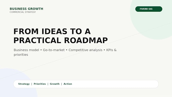 help you develop a business growth and commercial strategy