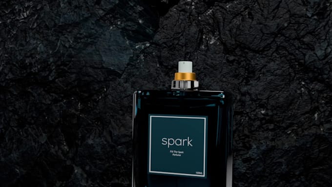 create luxury 3d perfume visualization and cinematic renders