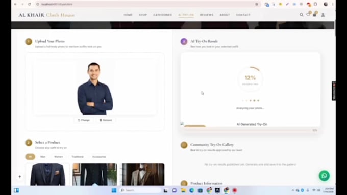build custom PHP ecommerce store with ai virtual try on