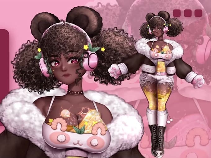 design live2d vtuber, 2d vtuber, vtuber rigging,vtuber model, vtuber streaming,