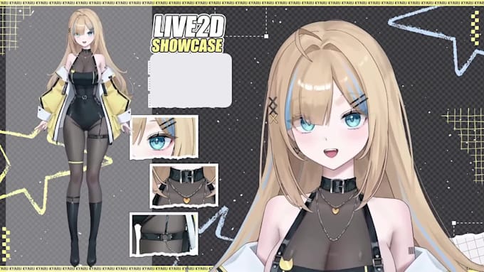 draw and rig 2d vtuber model vtuber model live2d vtuber 2d anime vtuber rigging