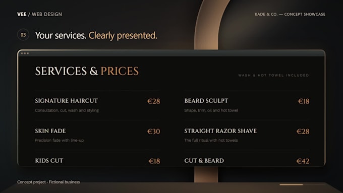 build a modern website for your barbershop or salon