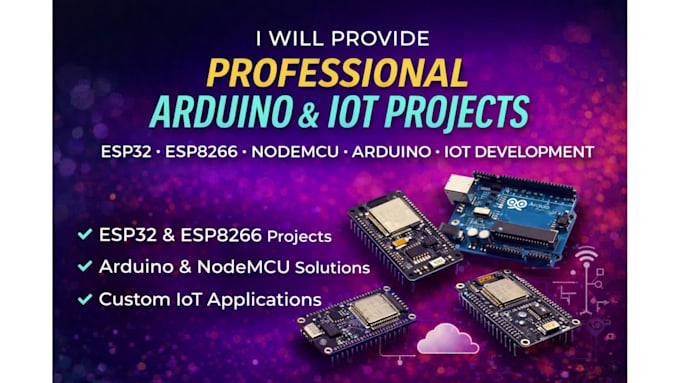 do arduino project, esp32, esp8266, nodemcu, and iot project
