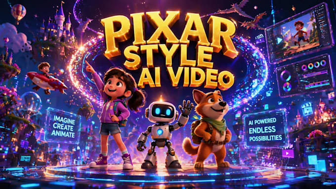 create pixar style animation