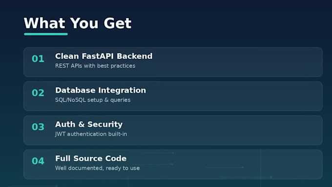 build a fastapi backend for your web application