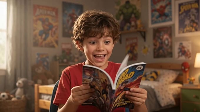 create ai ugc comic book ads kids comic trailers comic book promos