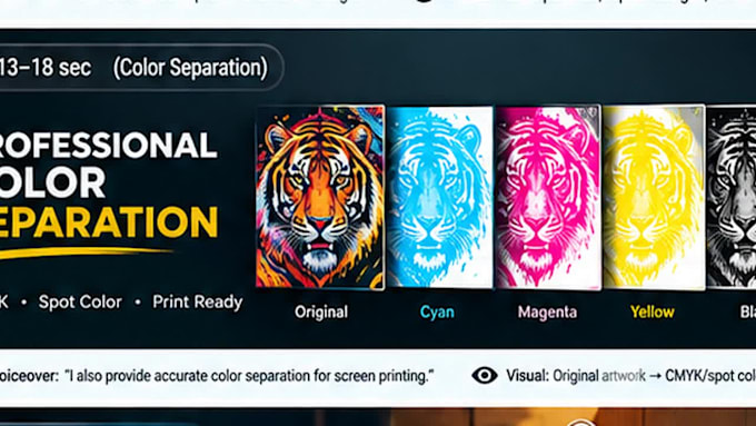 do professional color separation for screen printing