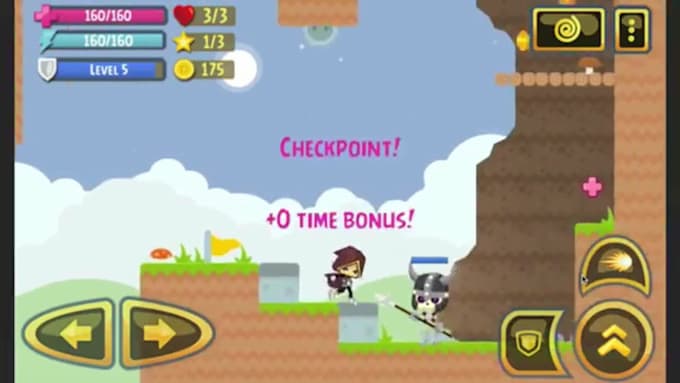 develop unity 2d platformer game for PC, android and web