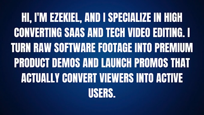 edit high converting saas product demos and tech videos