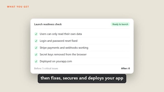 fix secure and deploy your lovable bolt or base44 app