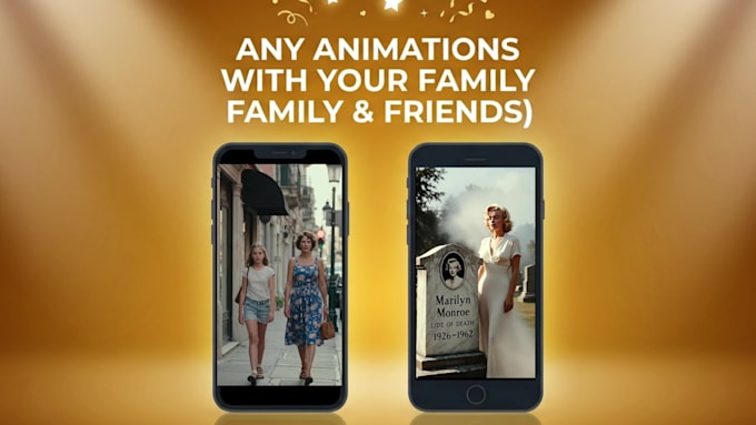 create a touching memorial tribute video and animated photo