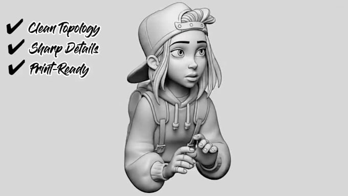 convert 2d to 3d printable model stylized 3d character design 2d to 3d model