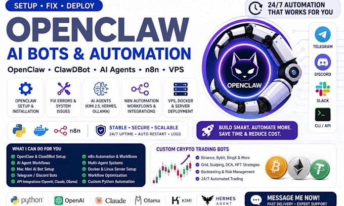 fix setup openclaw open claw discord bot openclaw ai bot chatbot telegram bot