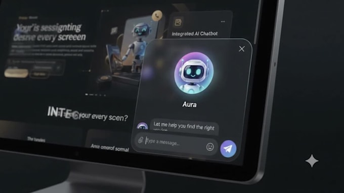 design a modern business website with an ai chatbot