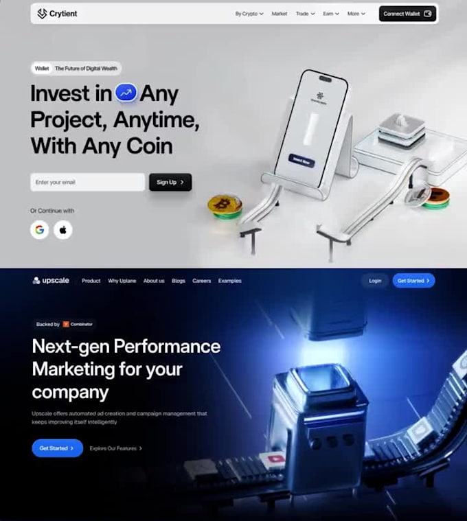design custom 3d isometric illustration for website, app and saas
