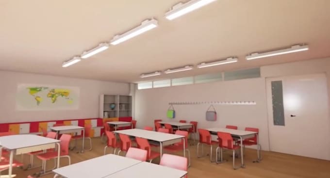 redesign school building,setup interior classroom design,basement layout, 3dsmax