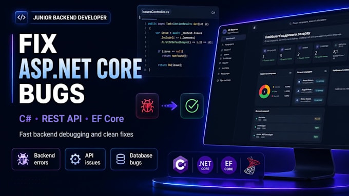 fix asp net core c sharp and rest API bugs