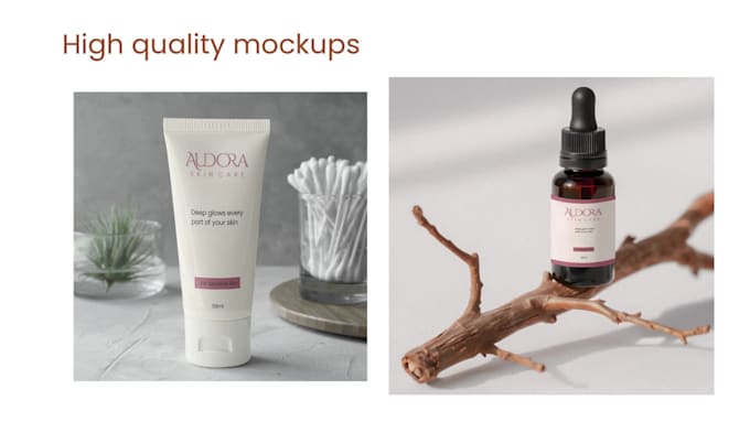 create modren skincare label design and cosmetic packging