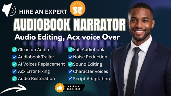 narrate audiobook, audio editing, voiceover, audio cleanup, acx audio book