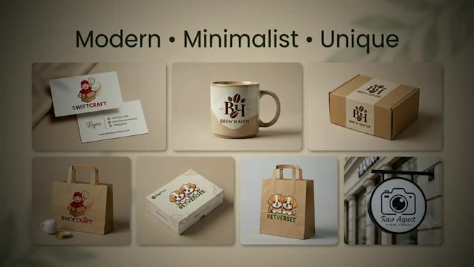 design a modern minimalist logo for your business or startup