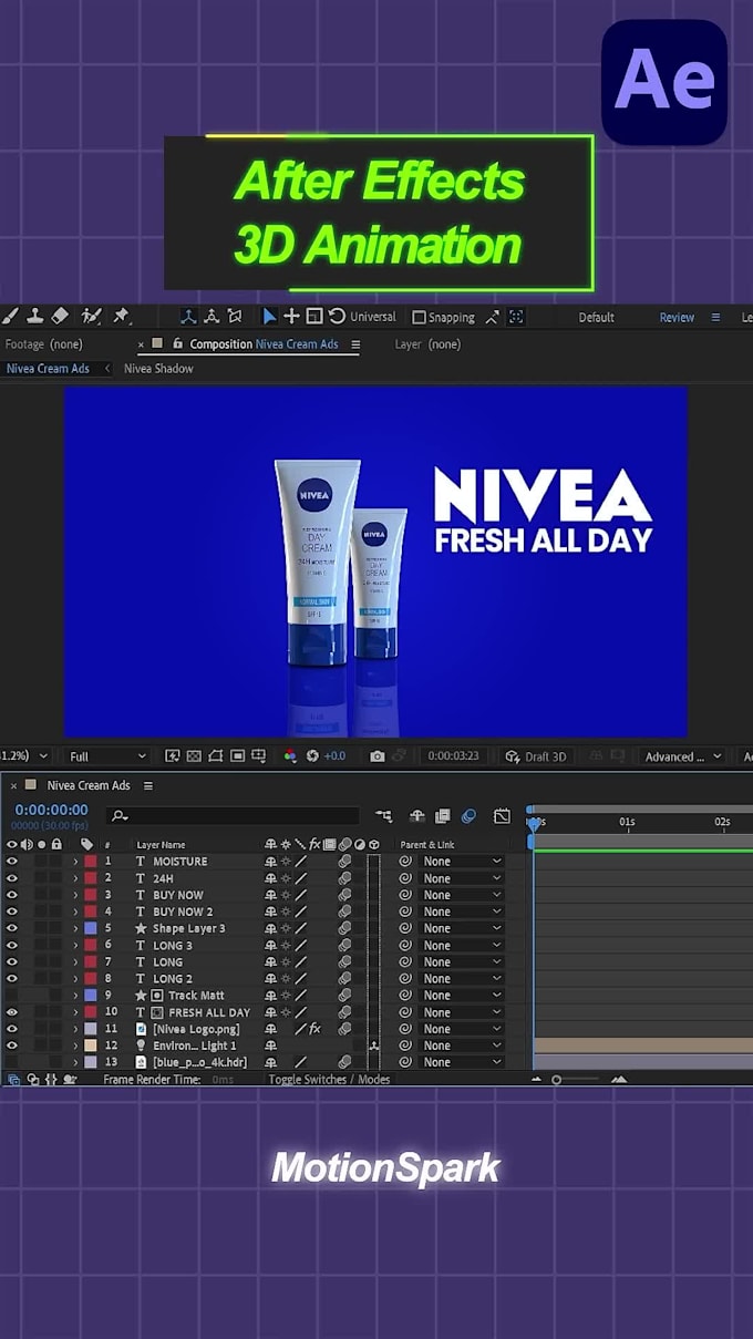 create a 3d animation saas explainer motion graphic for ads