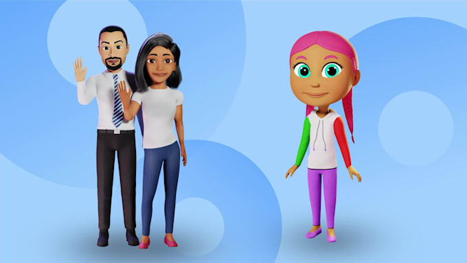 create premium 3d cartoon character design