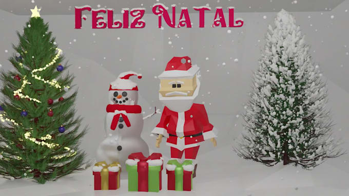 design a personalized 3d christmas card animation