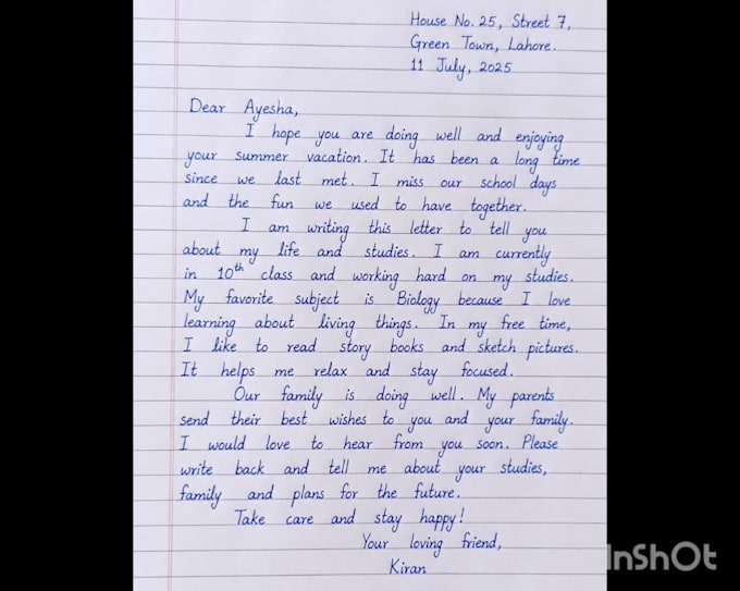 do handwritten assignment work, letters and cards