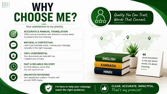 translate english to hindi, kannada, and vice versa manually